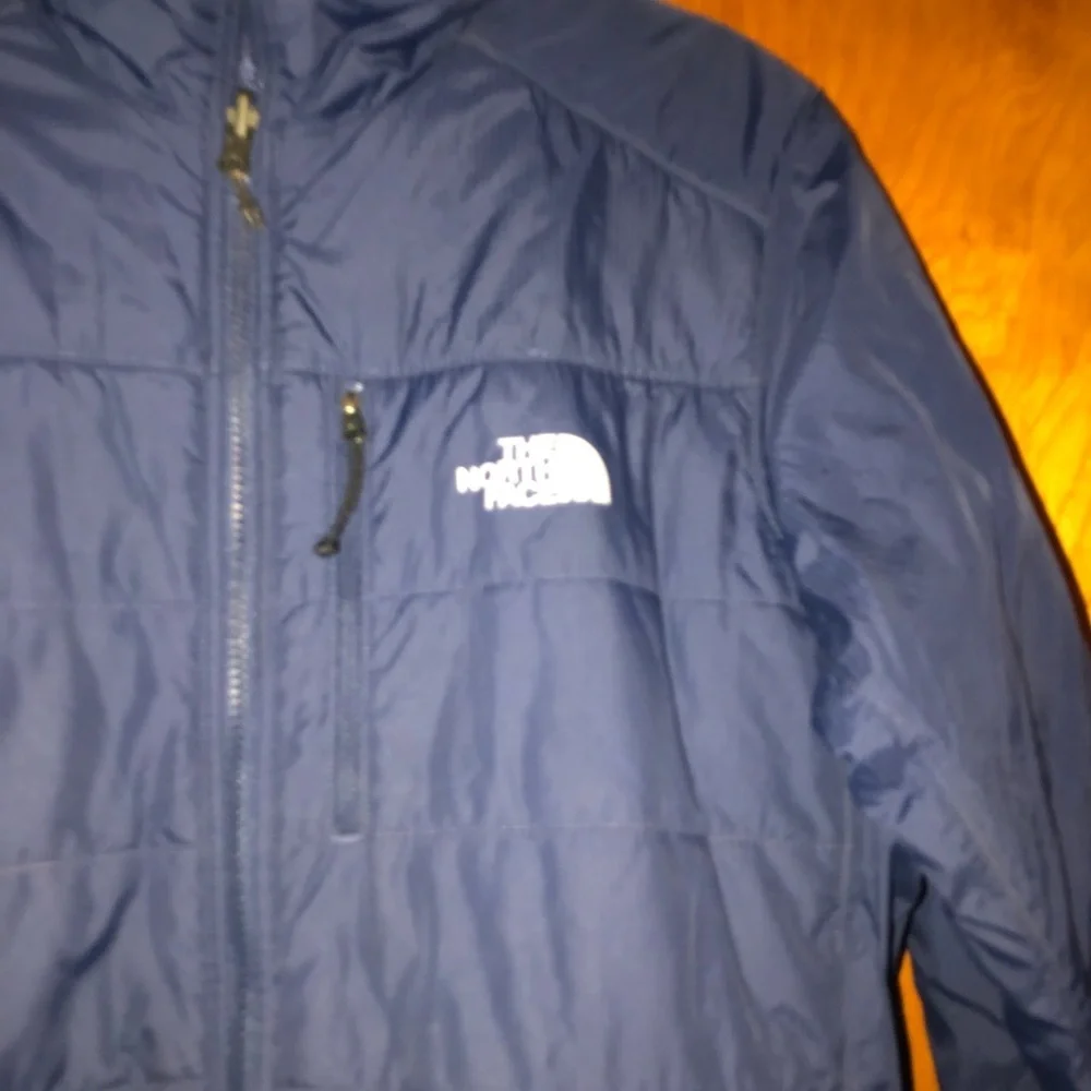 Men north face navy jacket coat size Medium M